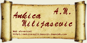 Ankica Milijašević vizit kartica